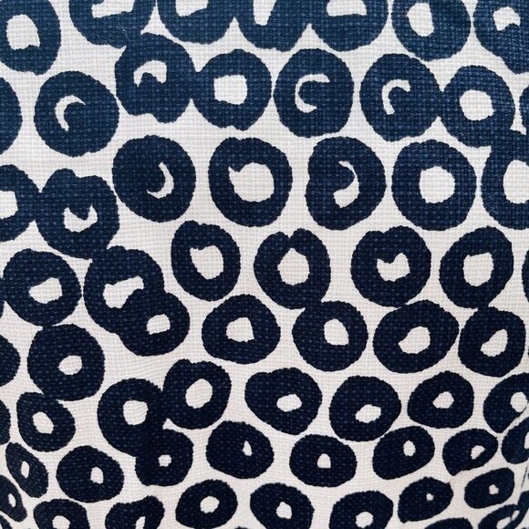 J.Crew Pencil Dress Sheath Women Size 4 Ivory Navy Circles Lined Knee L *FLAW - Picture 5 of 15